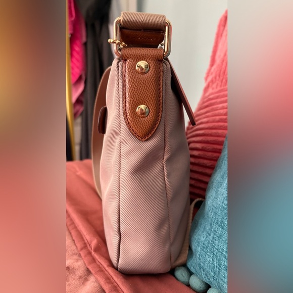 Coach Canvas Tan Leather Sawyer Crossbody - Picture 6 of 14